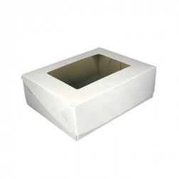 Коробки под печенье 0,5 кг с окном белая 18*14*6
