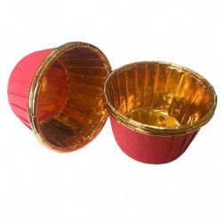 Капсулы с завернутым краем (красно-золотые)