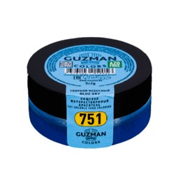 Жирорастворимый краситель для шоколада 5 гр. Guzman Голубой небесный 751